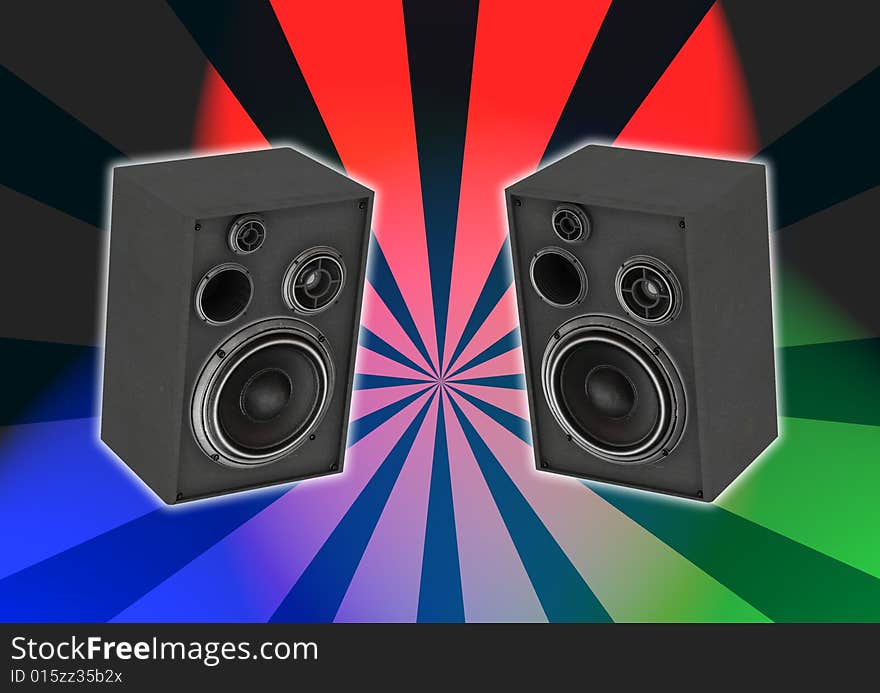 Audio system equipement with retro background