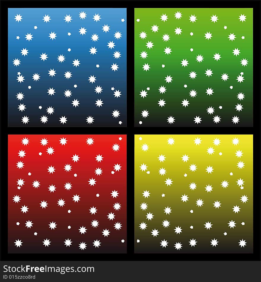 Multicolor backgrounds with little stars - illustration set for christmas design (with vector EPS format). Multicolor backgrounds with little stars - illustration set for christmas design (with vector EPS format)