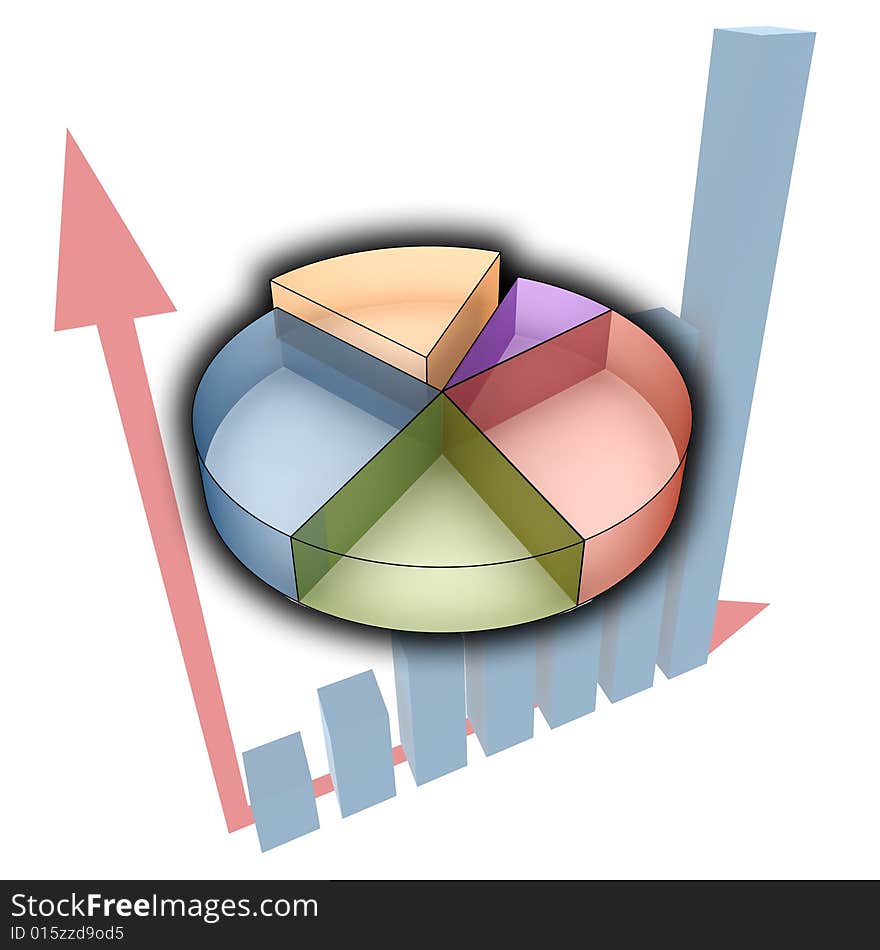 3d statistics illustration