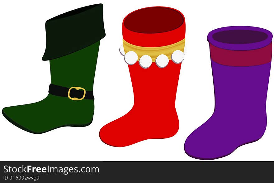 Elf Boot & Christmas Stockings