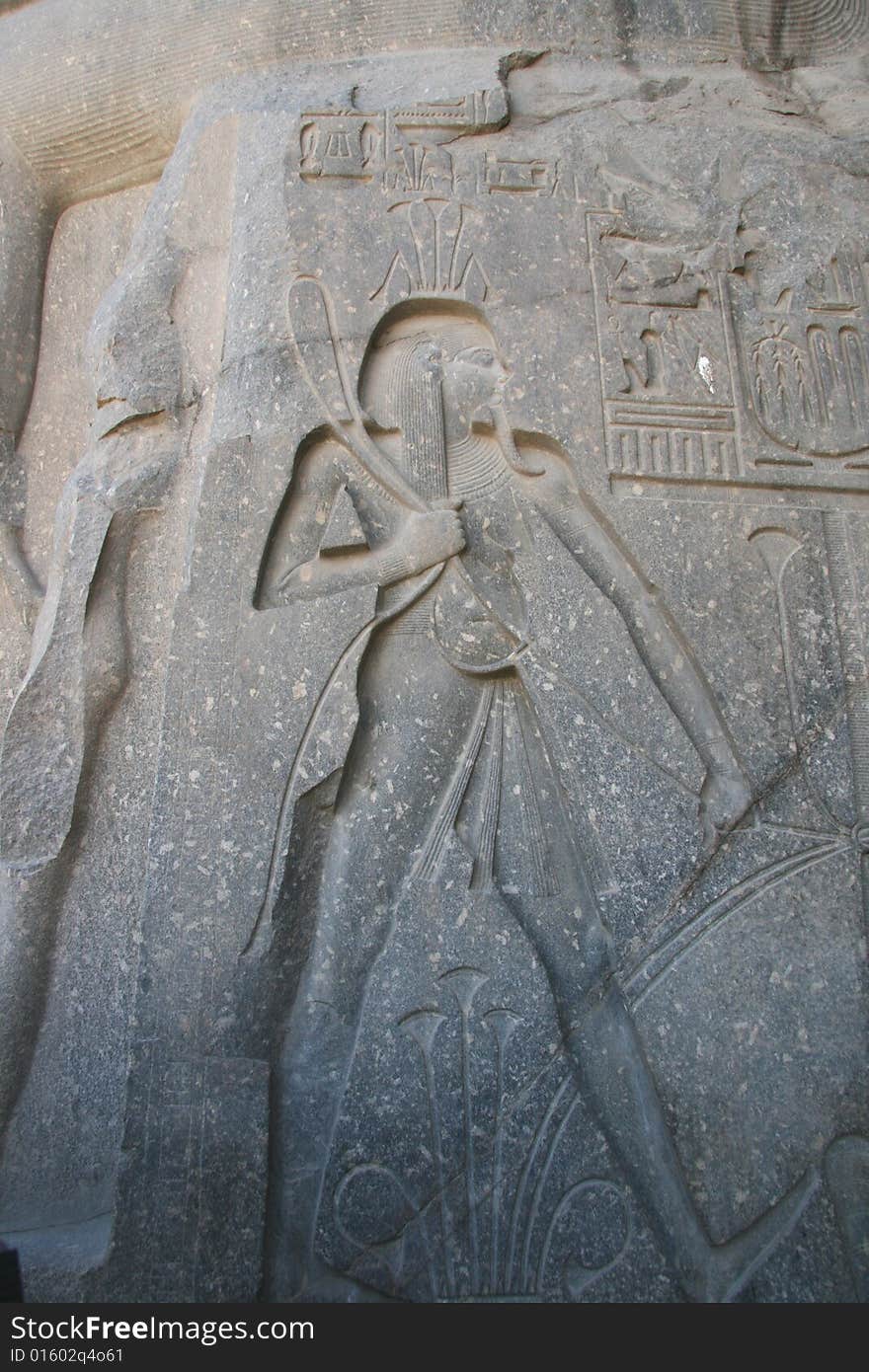 Statue of Ramses at Luxor temple in Egypt