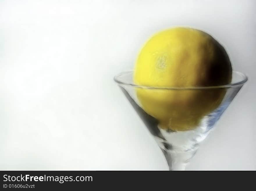 Liquor-glass And Lemon