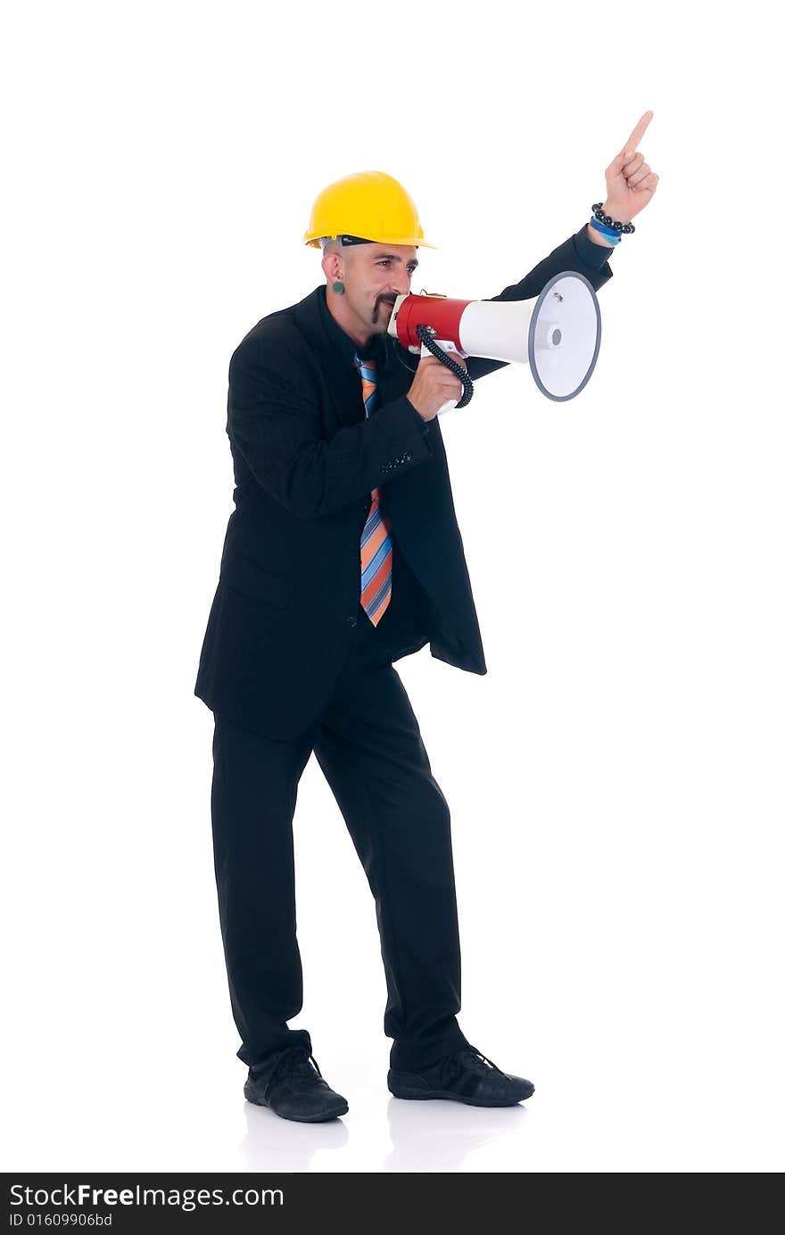 Alternative businessman formal dressed, studio shot