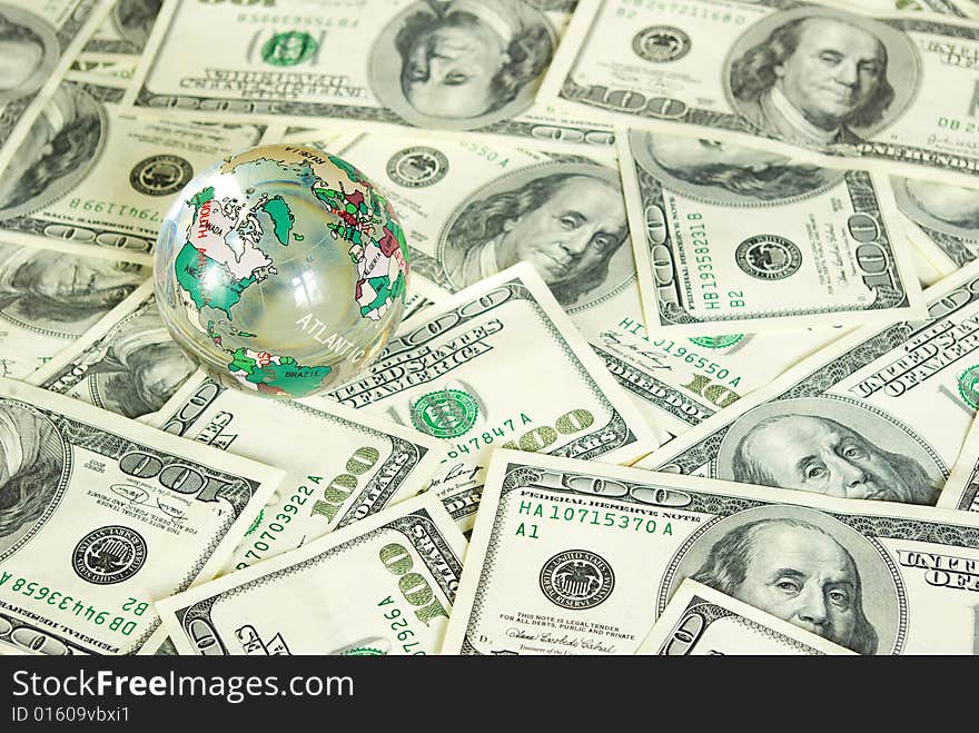 Globe on dollars