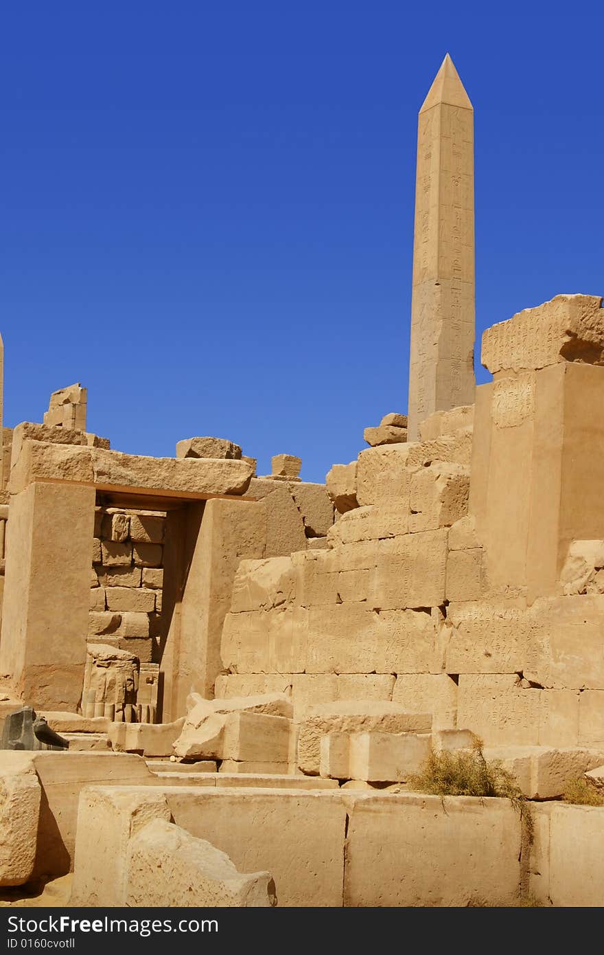 Statue of Ramses at Karnak temple in Egypt