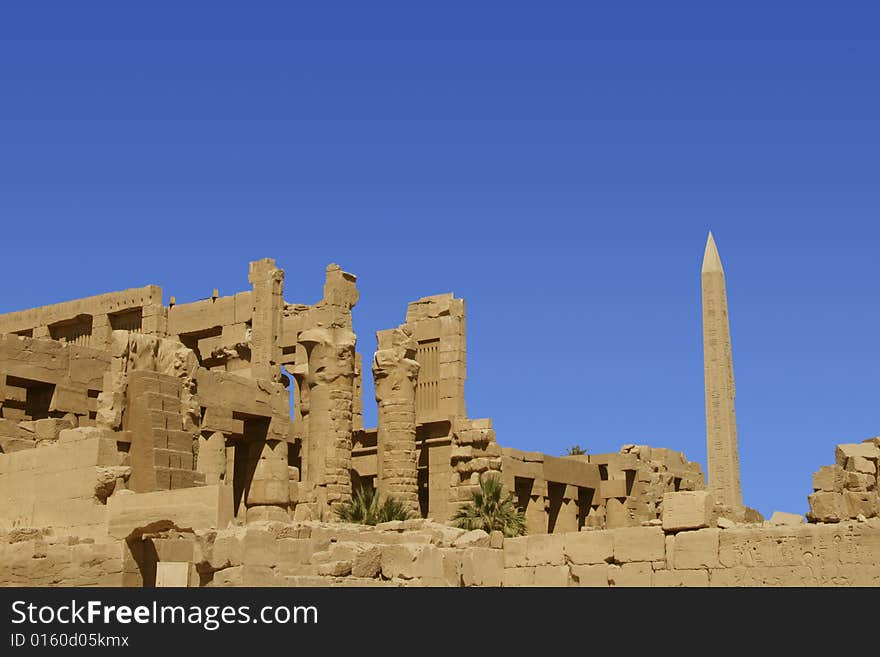 Statue of Ramses at Karnak temple in Egypt