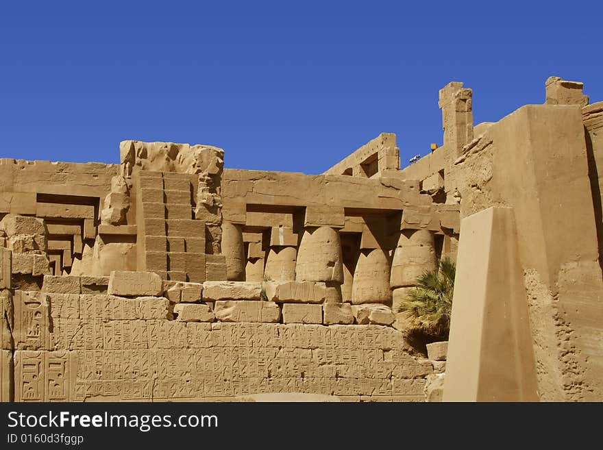 Statue of Ramses at Karnak temple in Egypt