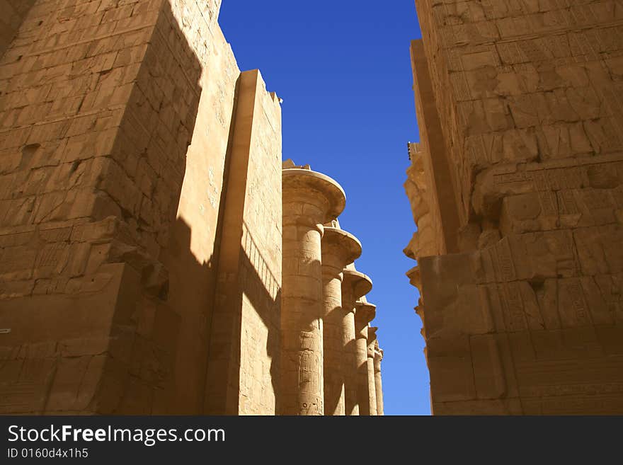 Statue of Ramses at Karnak temple in Egypt