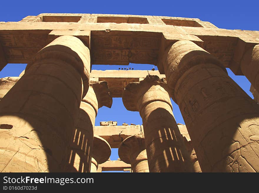 Statue of Ramses at Karnak temple in Egypt