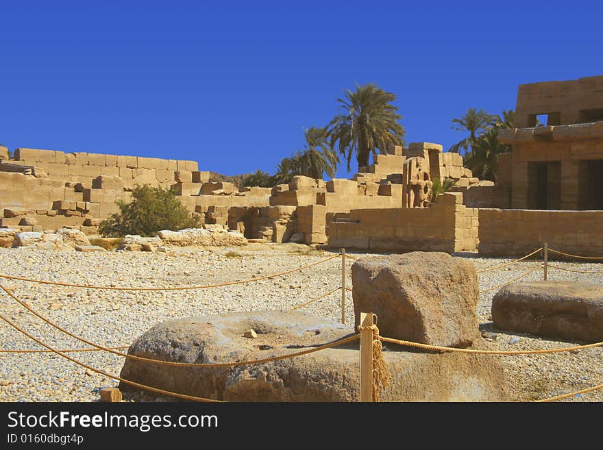 Statue of Ramses at Karnak temple in Egypt