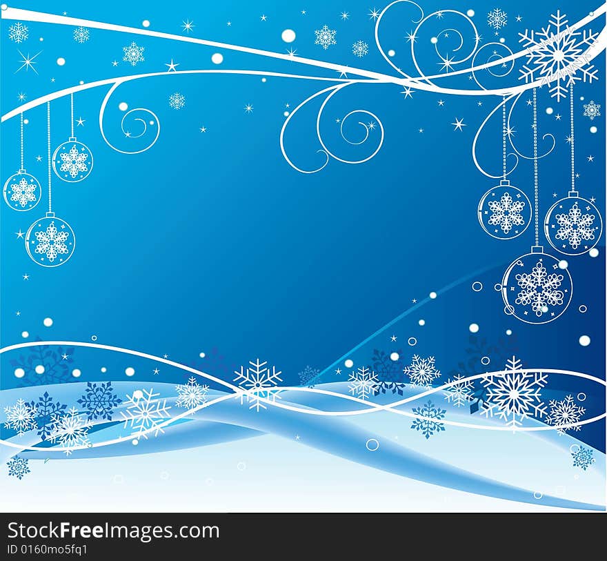 Blue winter vector design abstract illustration