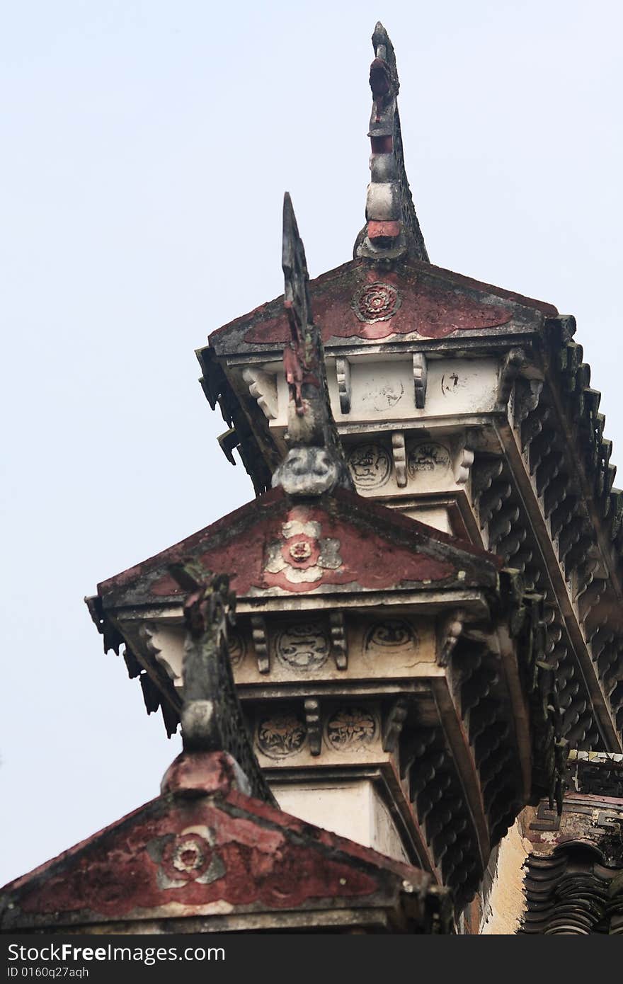 Firewall of shuang-gui tang temple