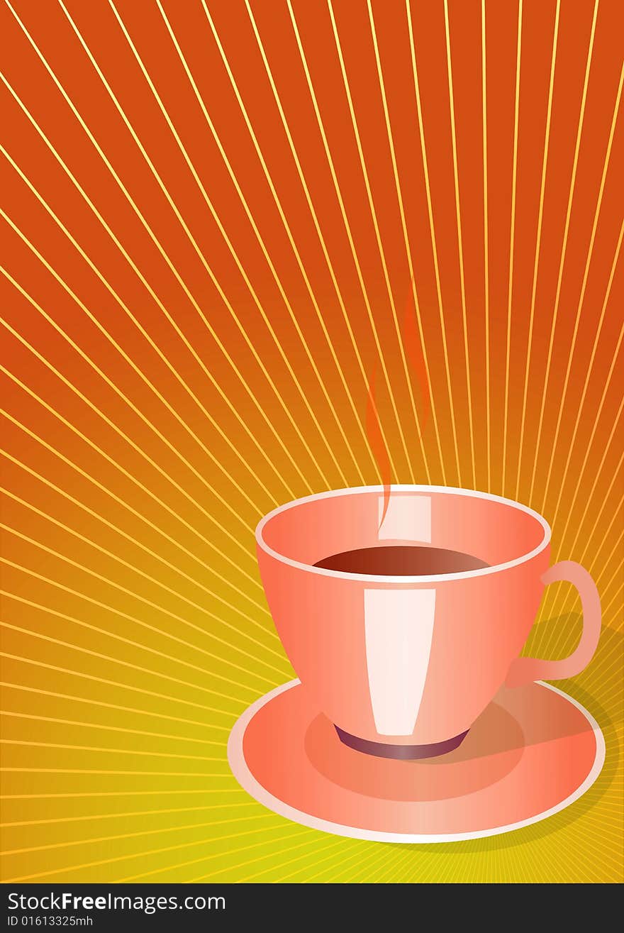 Coffee cup in gradient background