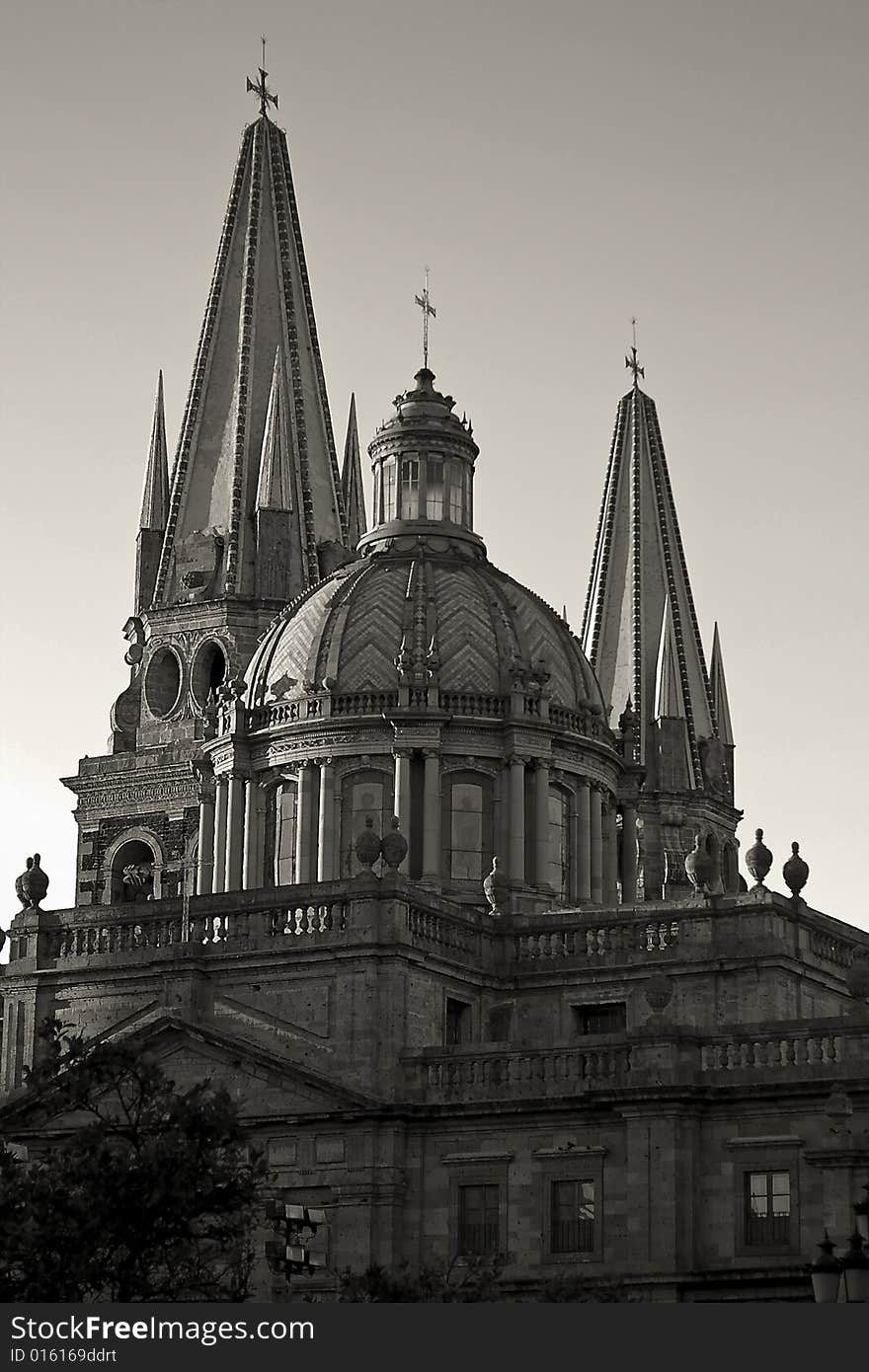 Cathedral found in guadalajara´s downtown, central mexico. Cathedral found in guadalajara´s downtown, central mexico