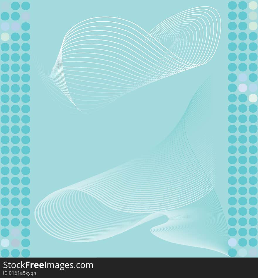 Vector blue abstract background with waves