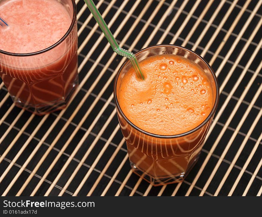 Carrots & grapefruit fresh, natural useful juice