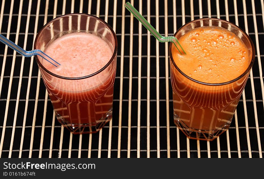 Carrots & grapefruit fresh, natural useful juice