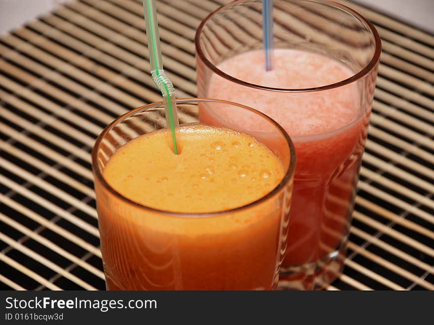 Carrots & grapefruit fresh, natural useful juice