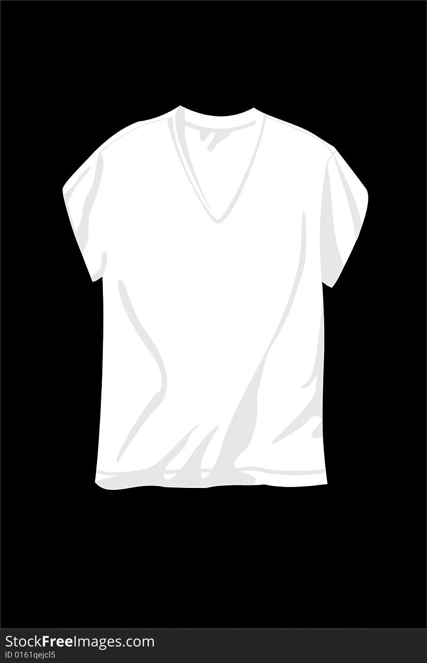 White t-shirt with detailed clipping path. White t-shirt with detailed clipping path