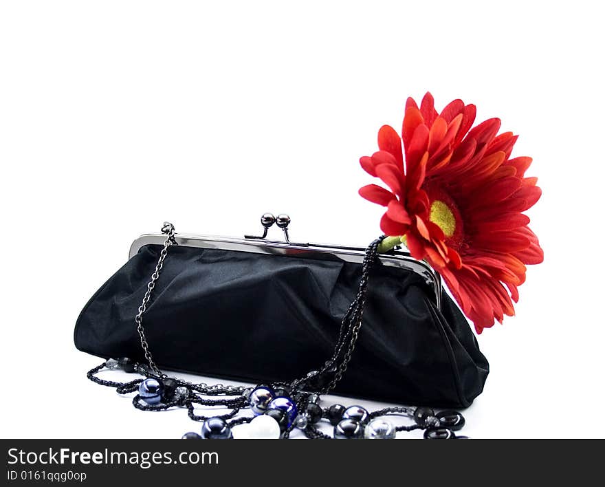 Female accessories isolated on a white background