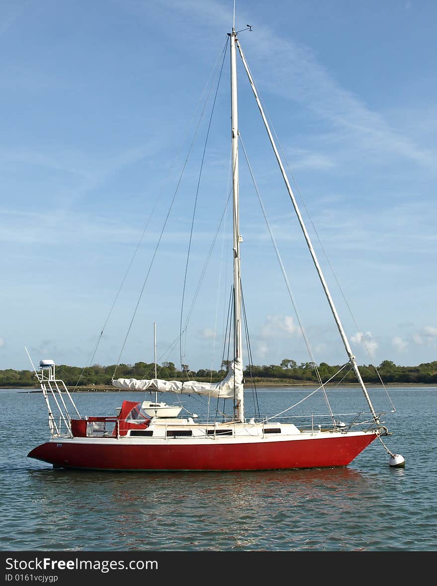 Laid up sailing vessel