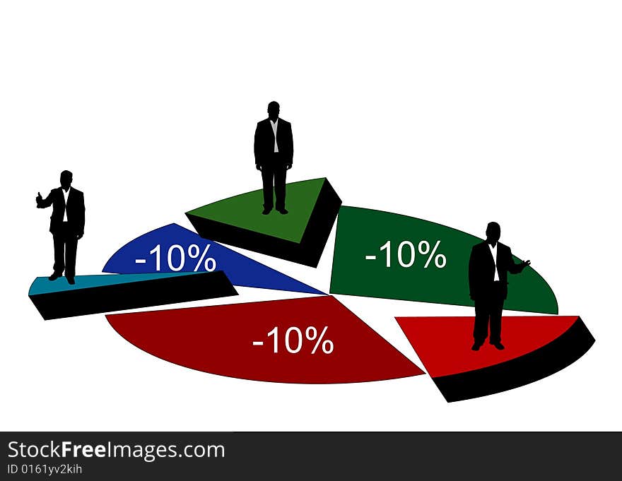 Illustration of business image with diagram