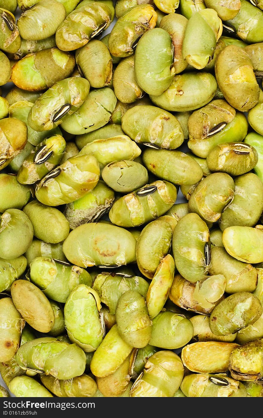 Dry roasted edamame - background macro