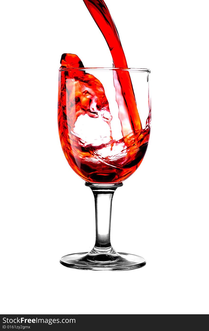 Stream Red Wine In Glass