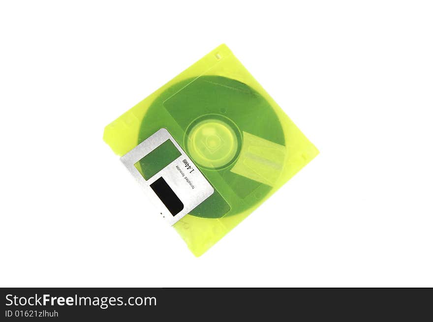 Older diskette isolated on a white background. Older diskette isolated on a white background