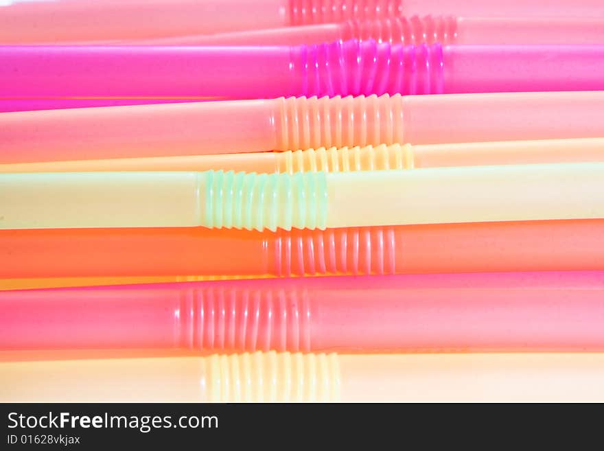 Drinking Straws isolated on white background