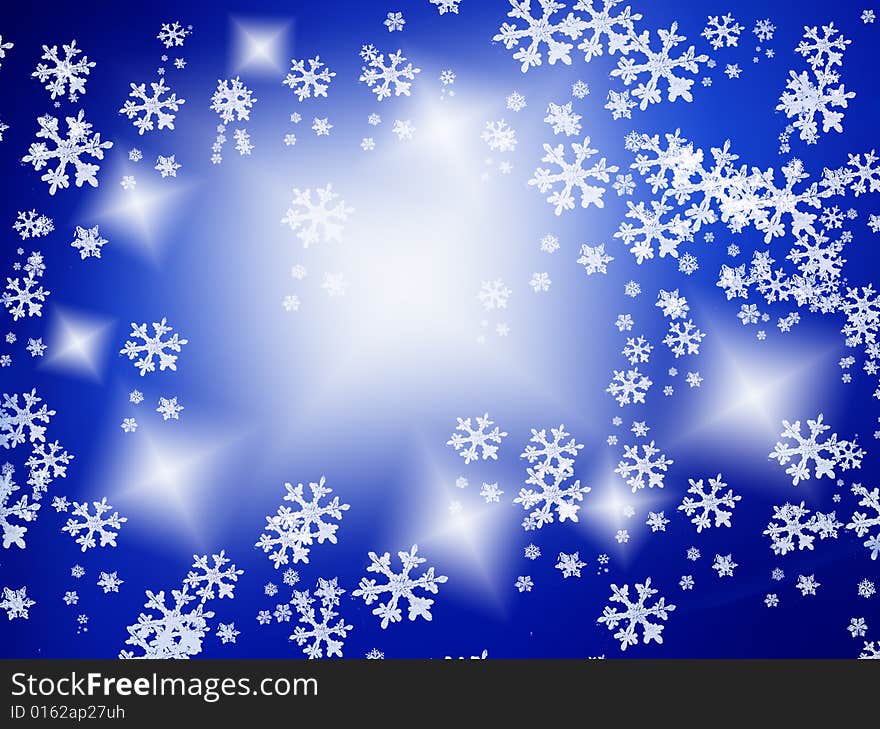 Christmas snow blue card background snowflakes celebration. Christmas snow blue card background snowflakes celebration