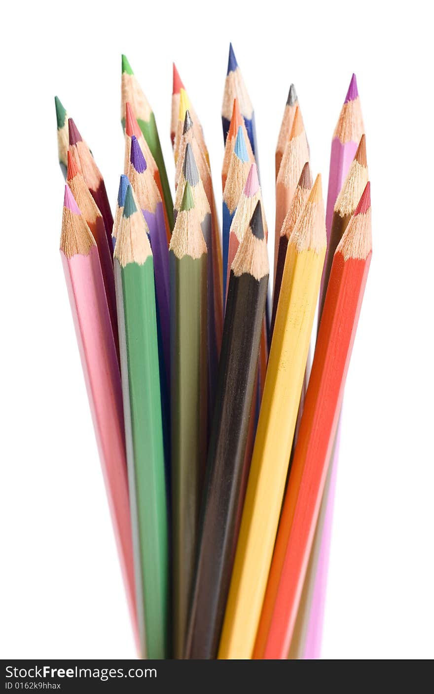 Color pencils isolated on white. Color pencils isolated on white