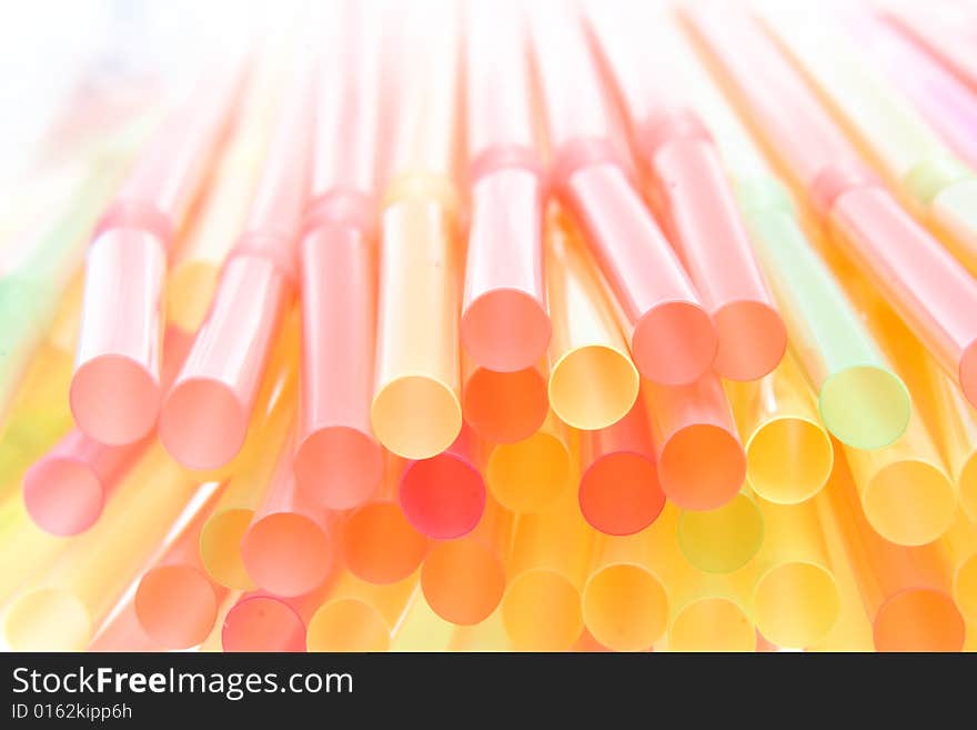 Drinking Straws isolated on white background