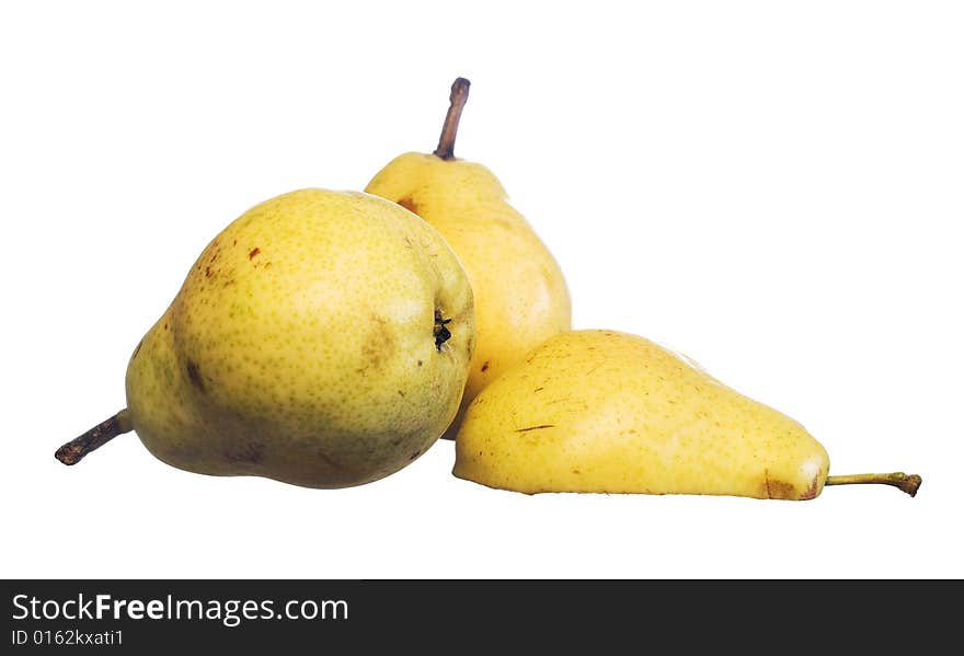 Pears isolated on white background