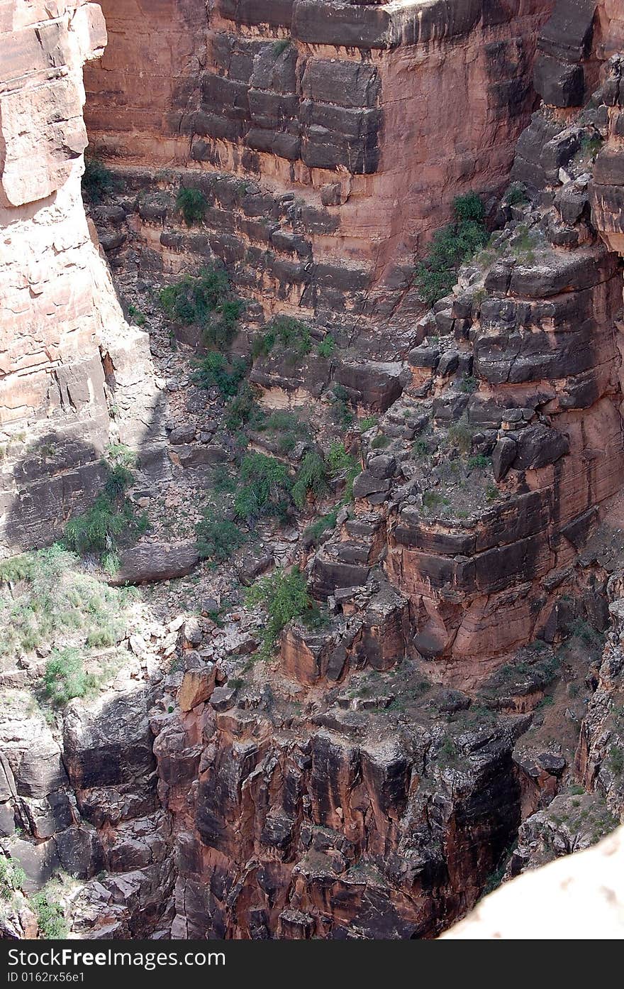 Looking down into the Colorado River Gorge in Northern Arizona.