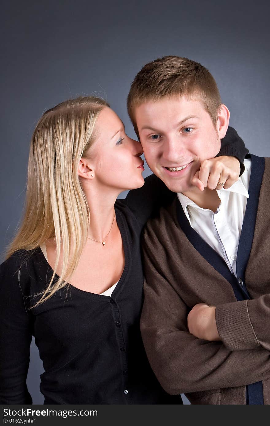 Loving couple having fun together.