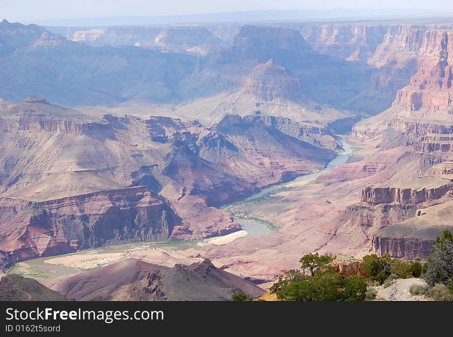 Grand Canyon National Park from the south rim in Northern Arizona.