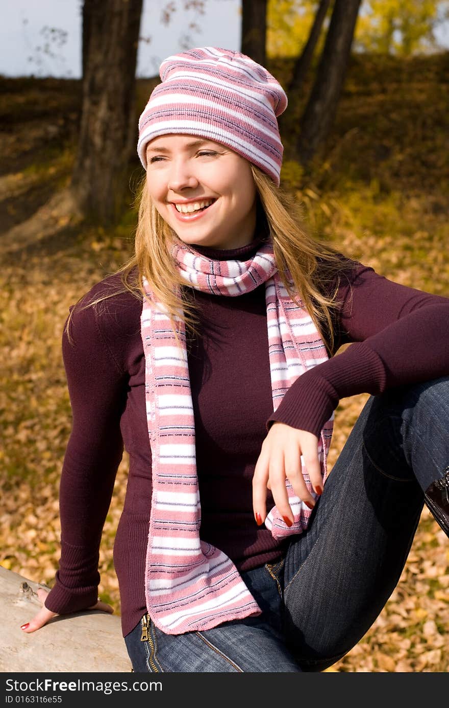 Happy girl in the park