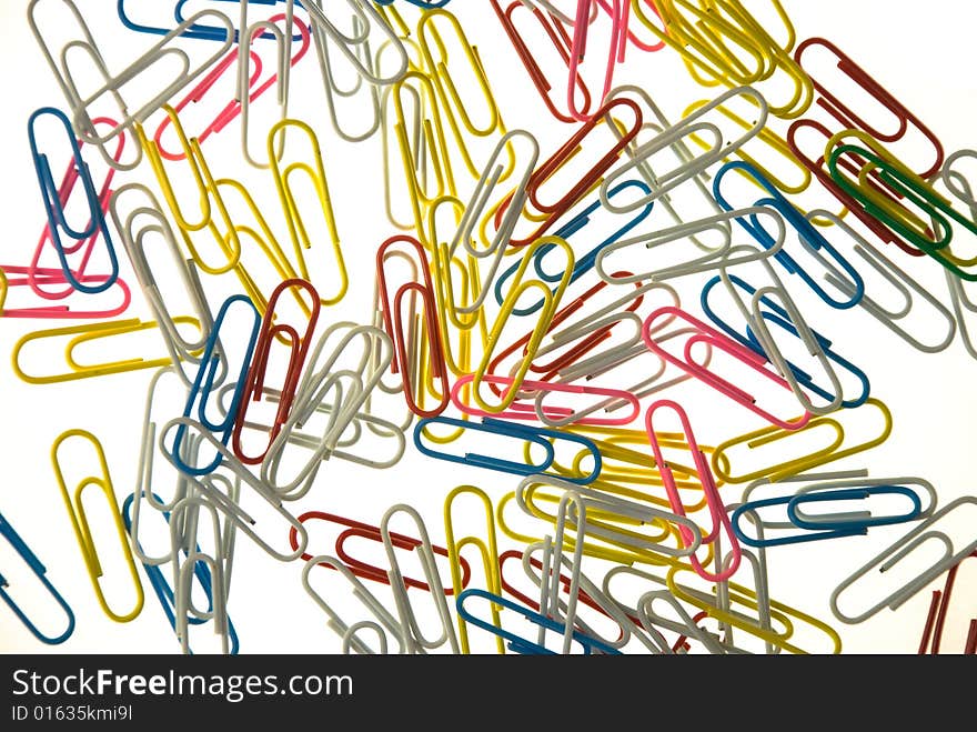 Group Of Colorful Paperclips