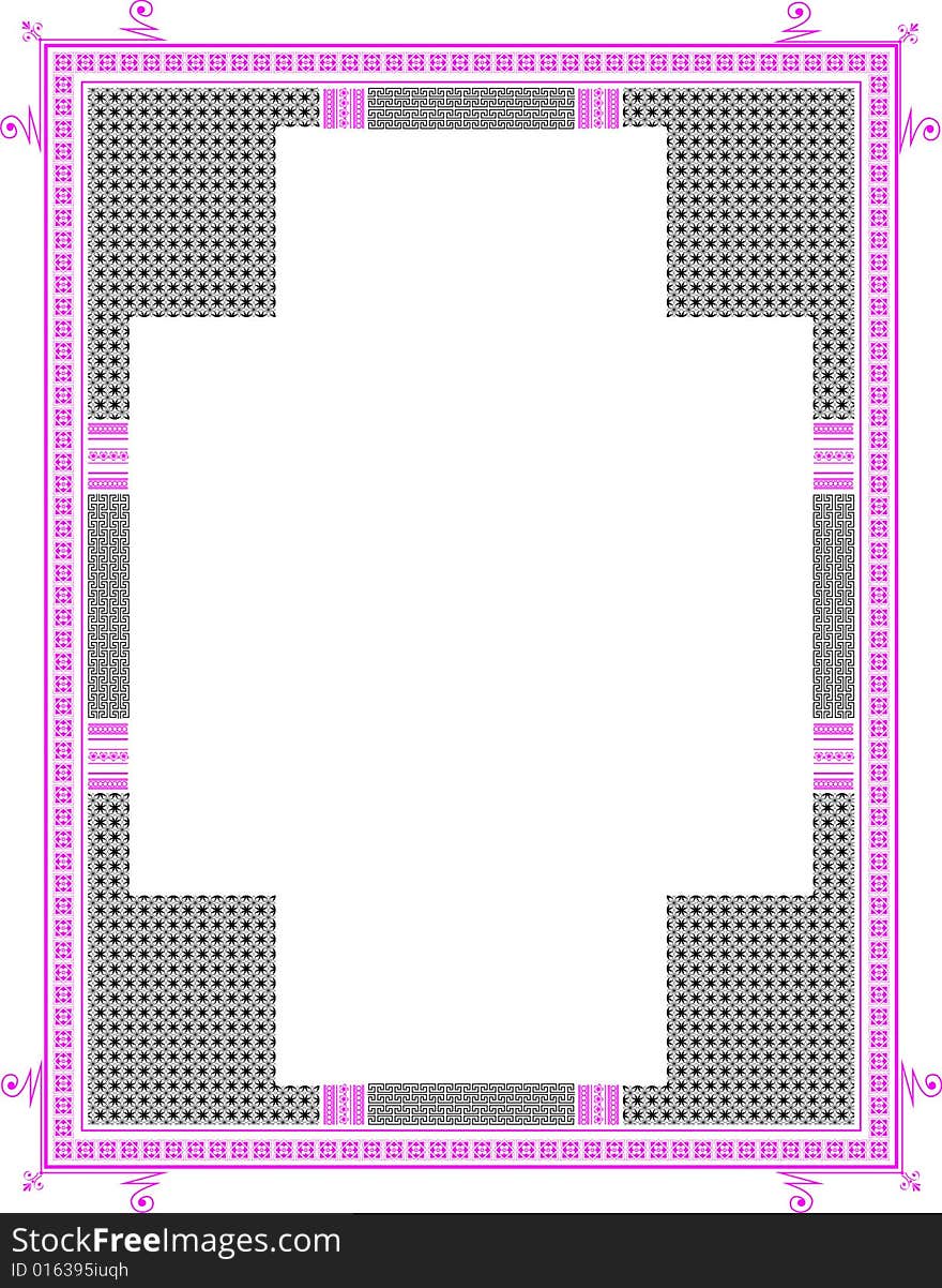 Vector border for illustration, appearance and design