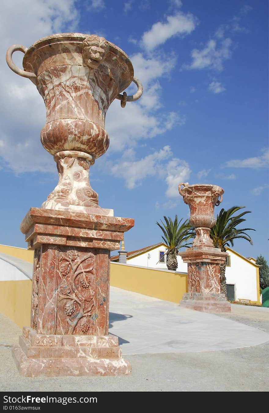 Decorative cup in Louridoa, Bombarral, Portugal. Decorative cup in Louridoa, Bombarral, Portugal