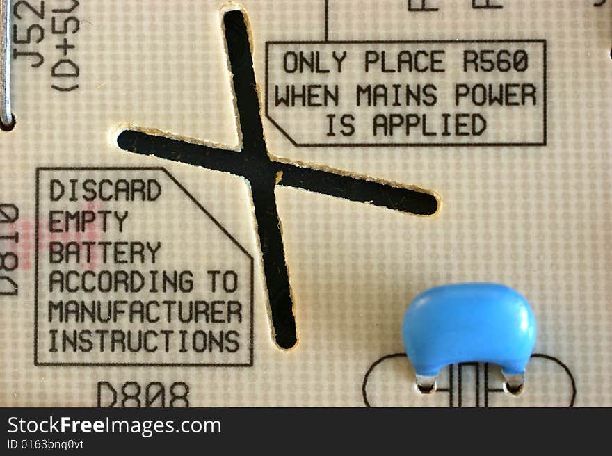 One capacitor in a decoder in detail. One capacitor in a decoder in detail