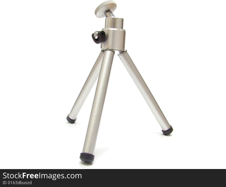 Extra small photo tripod pocket size isolated on white background. Extra small photo tripod pocket size isolated on white background