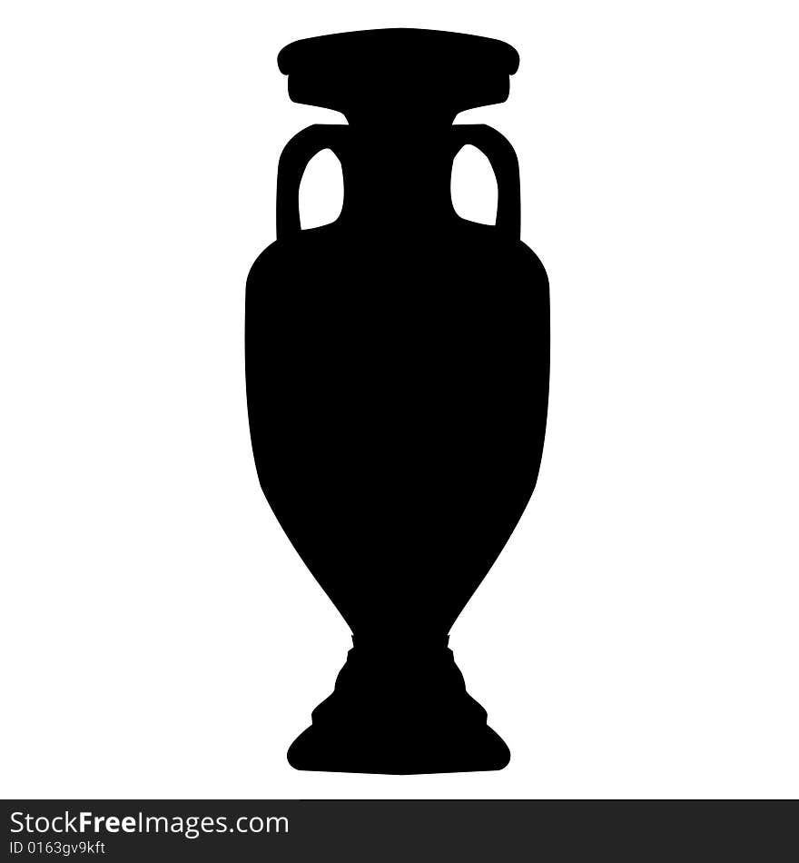 Silhouette of European soccer championship. Silhouette of European soccer championship