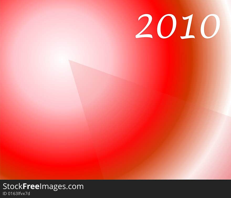 2010 calendar with red background