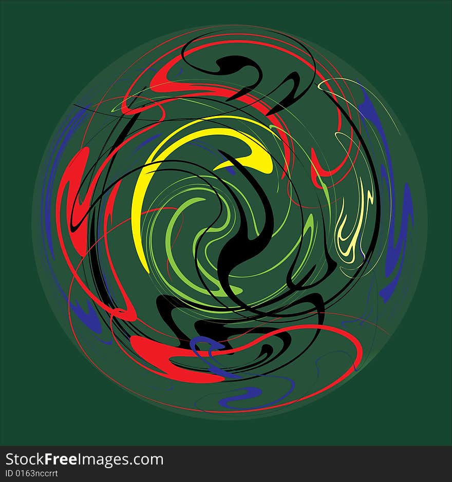 Modichesky whirlpool of a sphere