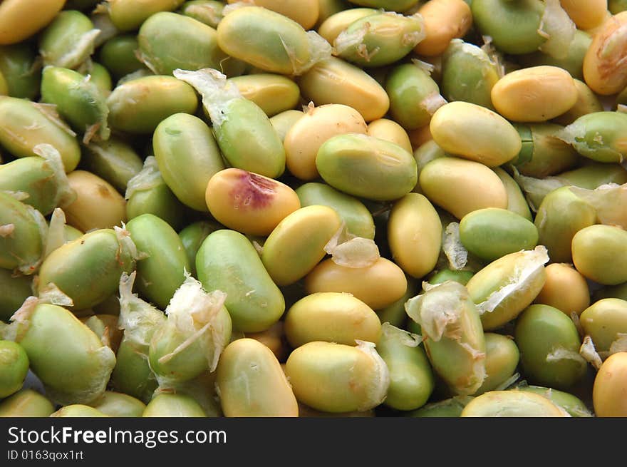 Fresh green bean close-up. Fresh green bean close-up