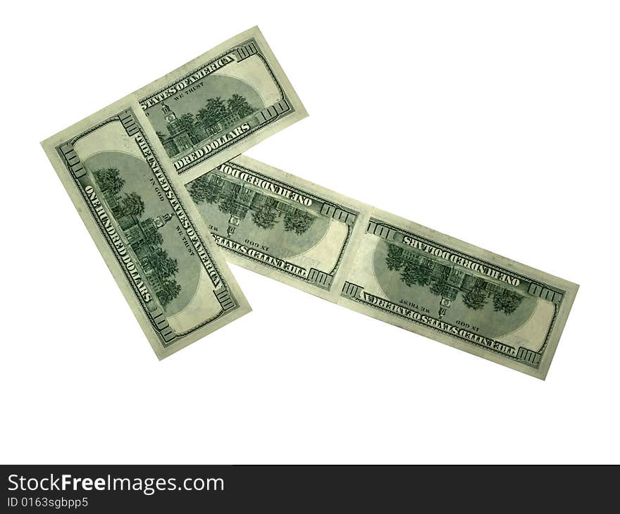 American money. Dollars isolated on white