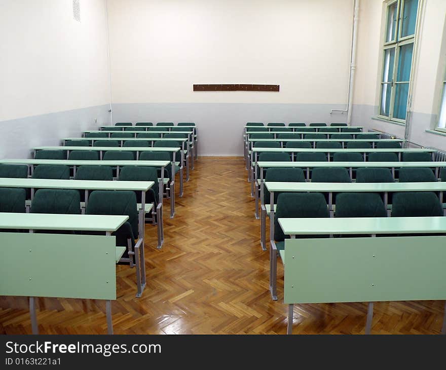 Interior of University classroom, Kragujevac, Serbia. Interior of University classroom, Kragujevac, Serbia