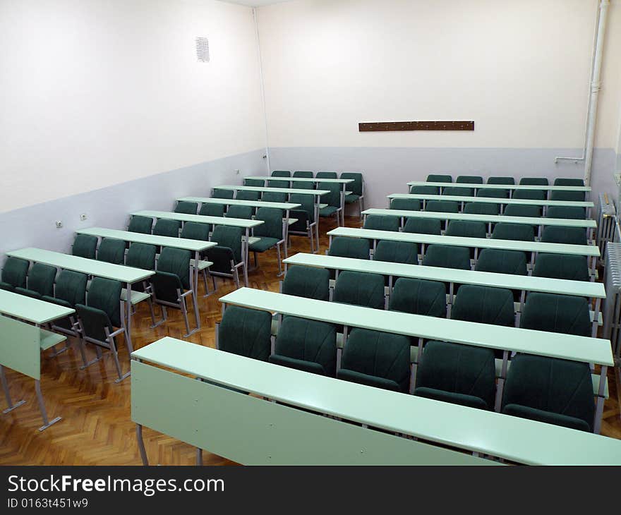 Interior of University classroom, Kragujevac, Serbia